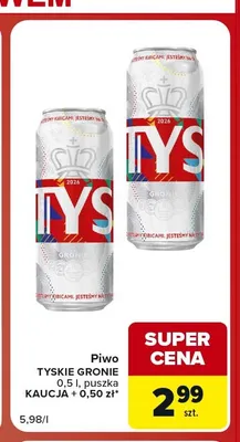 Piwo Tyskie Gronie promocja w Carrefour Market