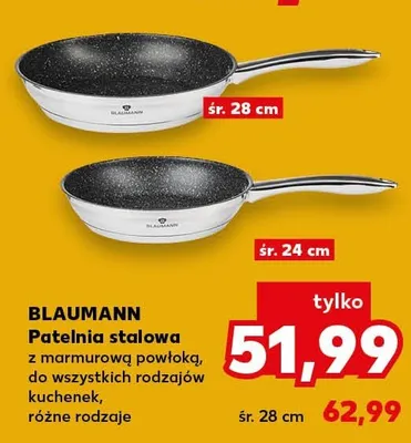 Patelnia stalowa Blaumann śr. 28 cm promocja w Kaufland