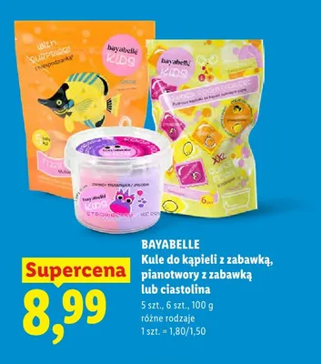 Kule do kąpieli z zabawką Bayabelle promocja w Lidl