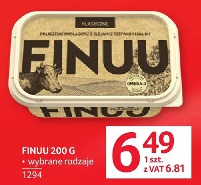Masło Finuu 200 g różne rodzaje promocja w Selgros