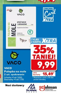 Pułapka na mole spożywcze i ubraniowe Vaco 2w1 promocja w Kaufland