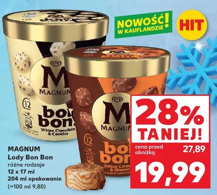 Lody Bon Bon różne rodzaje promocja w Kaufland