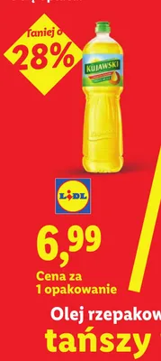 Olej rzepakowy Kujawski promocja w Lidl