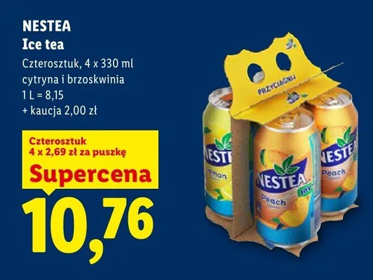 Ice tea Nestea brzoskwinia promocja w Lidl