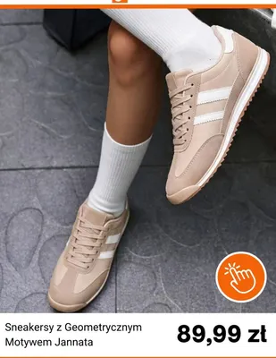 Sneakersy z geometrycznym motywem Jannata promocja w Born2be