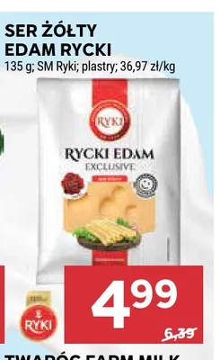 Ser żółty Edam Rycki Exclusive promocja w Stokrotka