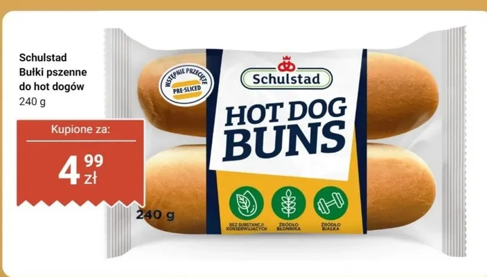 Bułki pszenne do hot dogów promocja w Dino