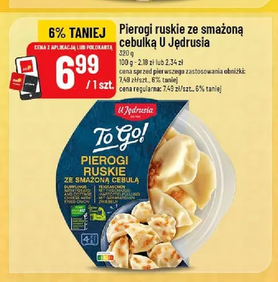 Pierogi ruskie ze smażoną cebulką U Jędrusia promocja w POLOmarket