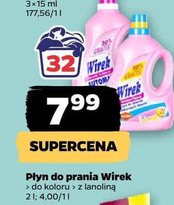 Płyn do prania Wirek z lanoliną promocja w Netto