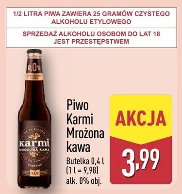 Piwo Karmi Mrożona kawa promocja w Aldi