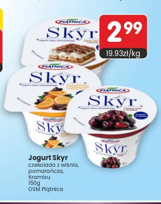 Jogurt Skyr pomarańcza Piątnica promocja w Market Point