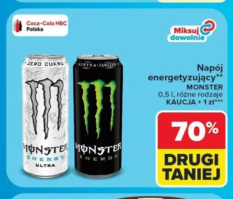 Napój energetyzujący Monster Energy Ultra promocja w Carrefour