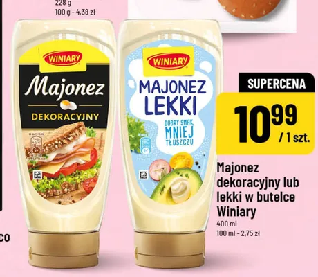 Majonez dekoracyjny w butelce Winiary promocja w POLOmarket
