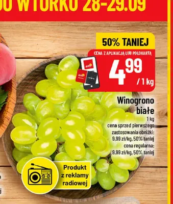 Winogrona białe promocja w POLOmarket