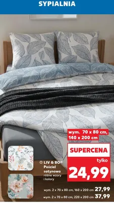 Pościel satynowa 160x200 cm + 2x 70x80 cm promocja w Kaufland