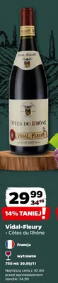 Wino Vidal-Fleury Côtes du Rhône wytrawne promocja w Netto