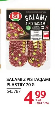 Salami z pistacjami w plastrach Bell promocja w Selgros