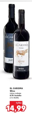 Wino czerwone El Carisma Reserva Cariñena promocja w Kaufland