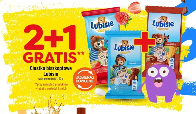 Ciastko biszkoptowe Lubisie mleczne promocja w POLOmarket