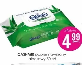 Papier nawilżany aloesowy 50 sztuk Cashmir promocja w Drogerie Jasmin
