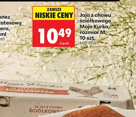 Jaja z chowu ściółkowego rozmiar M promocja w Biedronka