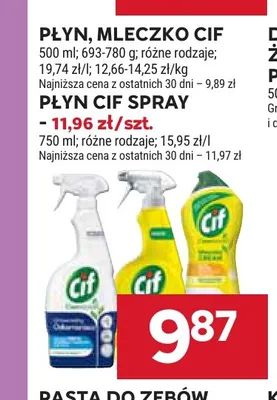 Płyn do czyszczenia w sprayu Cif promocja w Stokrotka