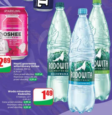 Woda mineralna Rodowita promocja w Dino