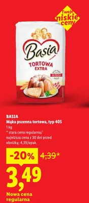 Mąka pszenna tortowa typ 405 Basia promocja w Lidl