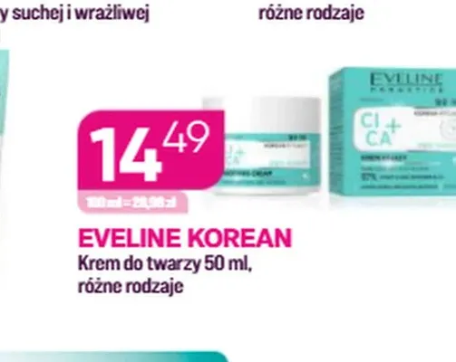 Krem do twarzy Eveline Korean promocja w Drogerie Koliber