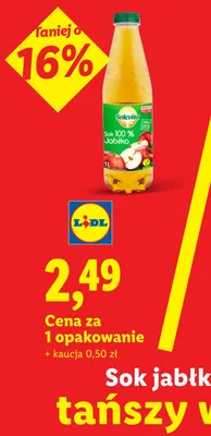 Sok jabłkowy Solevita 100% promocja w Lidl