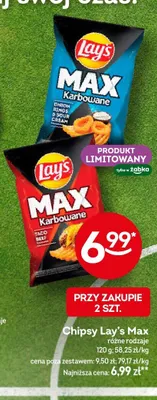 Chipsy Lay's Max Karbowane Taco Beef promocja w Żabka