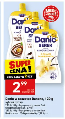 Serek homogenizowany w saszetce Danio Danone promocja w Twój Market