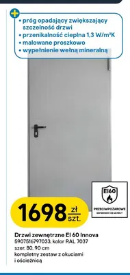 Drzwi zewnętrzne Ei 60 Innova 90 cm Padilla Polska promocja w Castorama