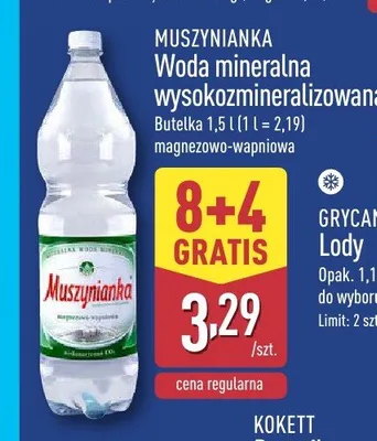 Woda mineralna wysokozmineralizowana Muszynianka promocja w Aldi