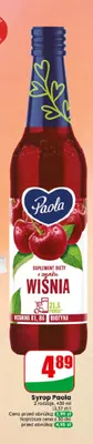 Syrop o smaku wiśniowym Paola promocja w Dino