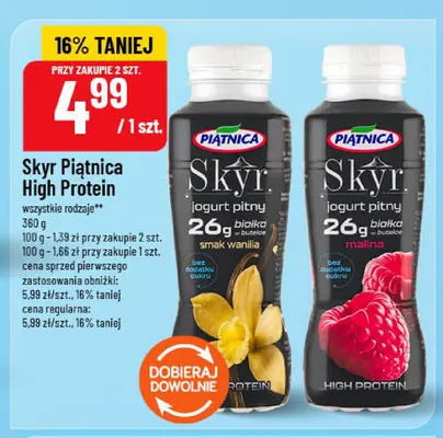 Skyr Piątnica High Protein wanilia promocja w POLOmarket