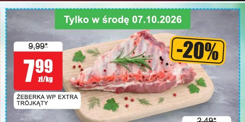 Żeberka wieprzowe extra trójkąty promocja w Bingo
