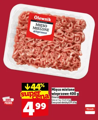 Mięso mielone wieprzowe Olewnik promocja w TOPAZ