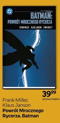 Komiks Powrót Mrocznego Rycerza. Batman Frank Miller Klaus Janson promocja w Empik