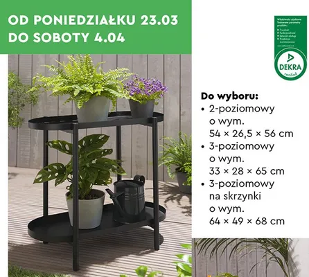 Stojak na rośliny 2-poziomowy promocja w Biedronka