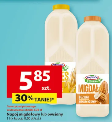 Napój migdałowy lub owsiany promocja w Auchan