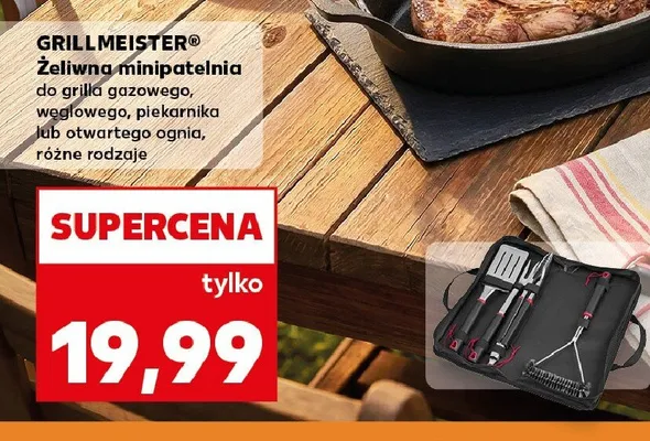 Żeliwna minipatelnia do grilla gazowego, węglowego, piekarnika lub otwartego ognia GRILLMEISTER promocja w Kaufland