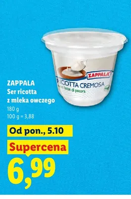 Ser ricotta z mleka owczego Zappalà promocja w Lidl
