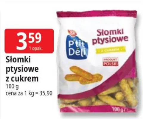 Słomki ptysiowe z cukrem P'tit Déli promocja w Leclerc