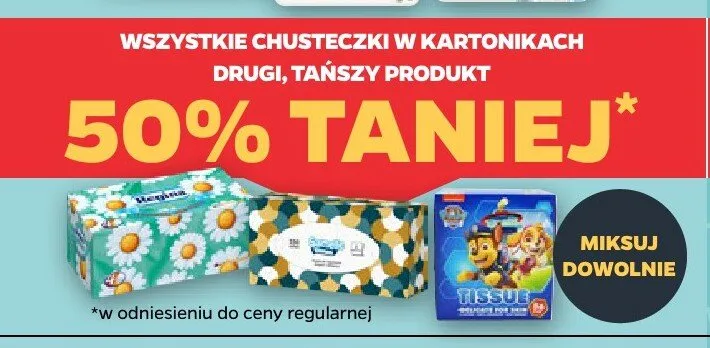 Chusteczki w kartonikach promocja w Netto