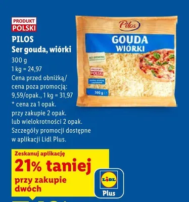 Ser gouda wiórki promocja w Lidl
