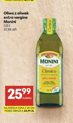 Oliwa z oliwek extra vergine Monini Classico promocja w Delikatesy Centrum