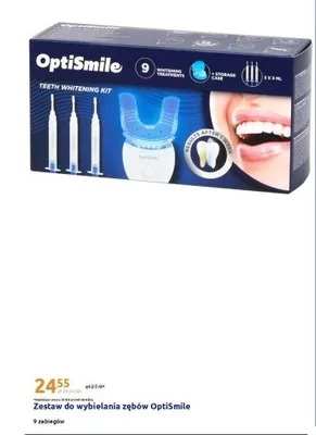 Zestaw do wybielania zębów OptiSmile 9 zabiegów promocja w Action