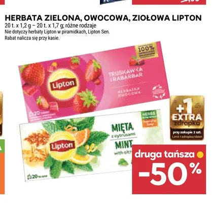 Herbata ziołowa Lipton promocja w Stokrotka