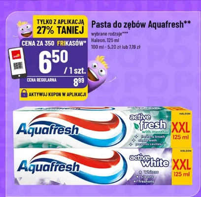 Pasta do zębów Aquafresh promocja w POLOmarket